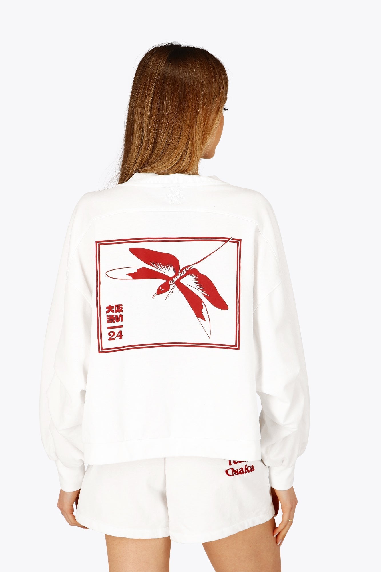 Osaka Women V Neck Cropped Sweater | White
