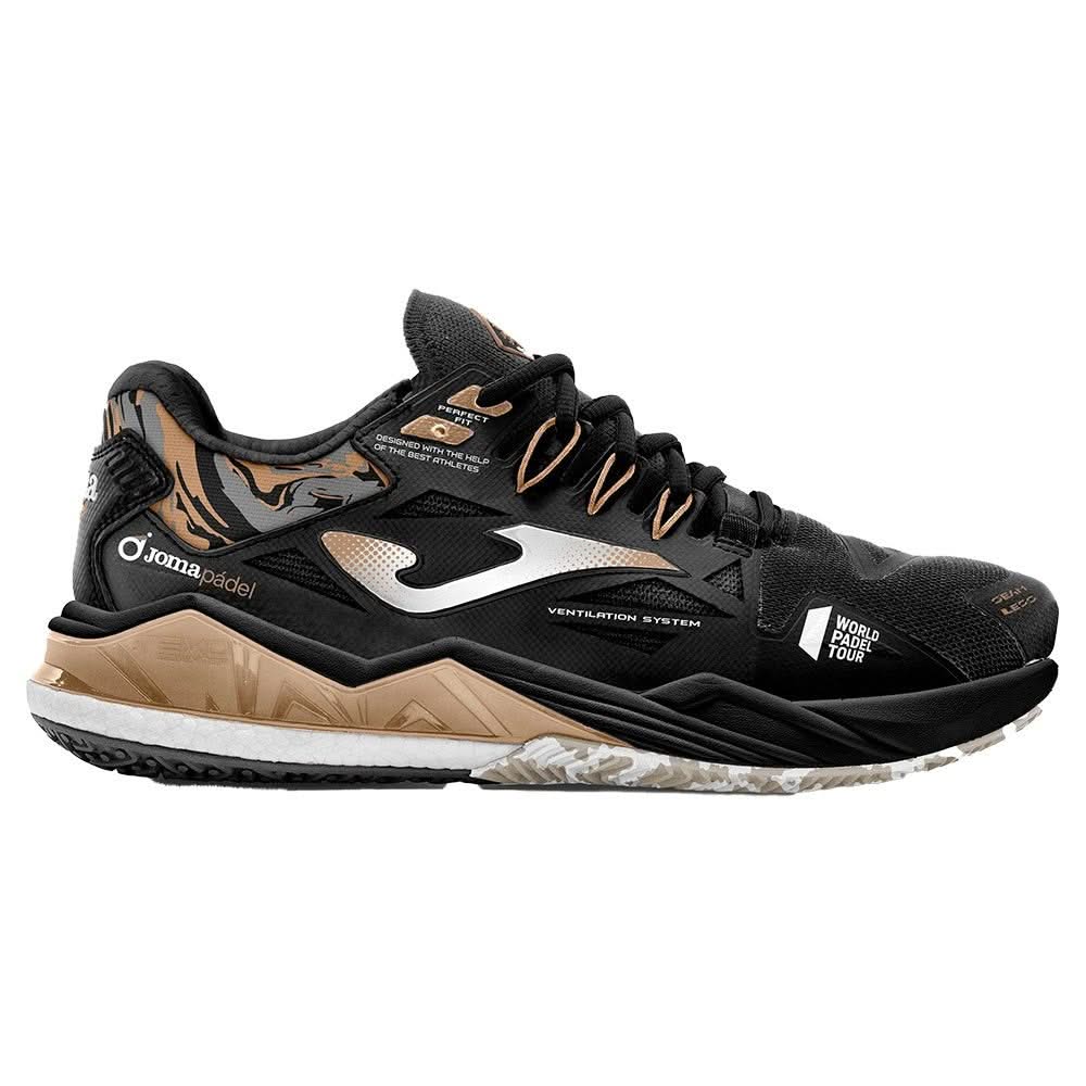 Joma T.SPIN Lady 2301 Black Gold Padel Shoe-Shoes-Joma-Casas Padel