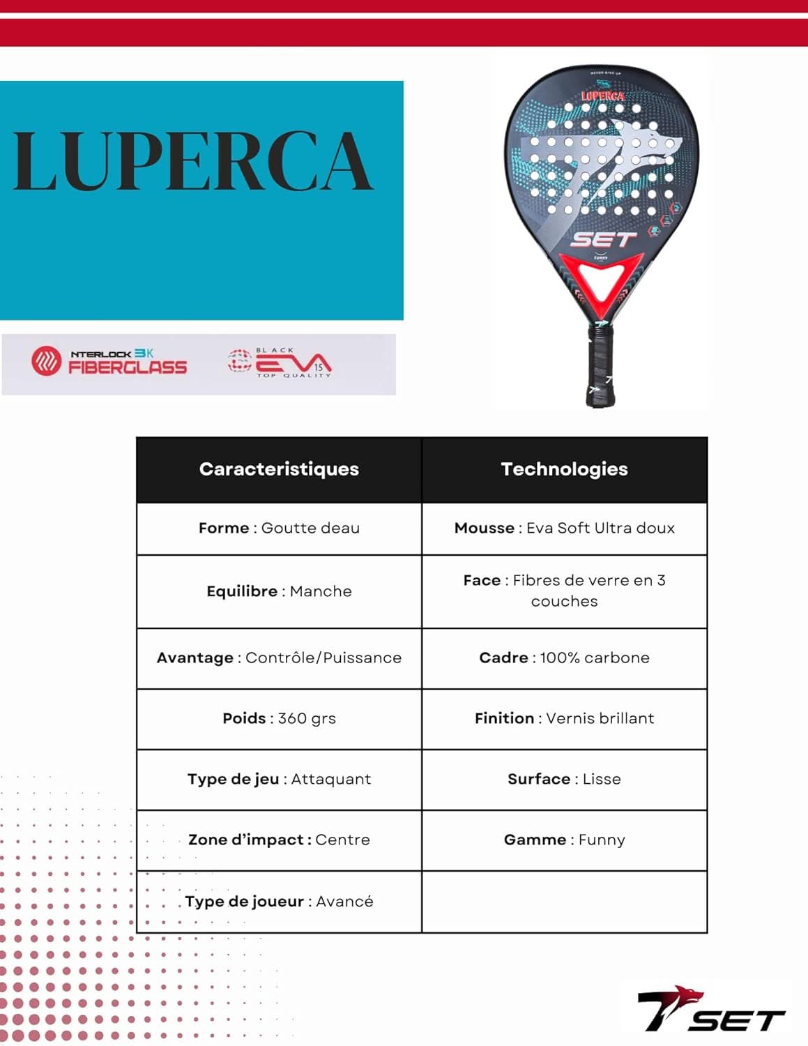 Set Luperca Padel Racket