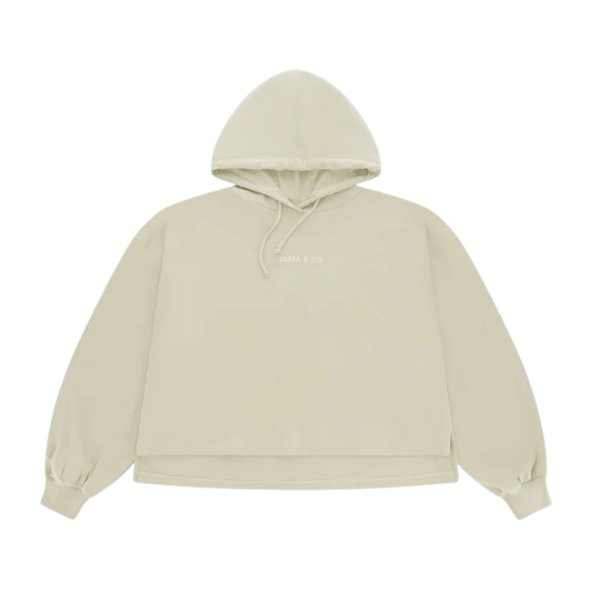 Osaka Women Cropped Hoodie - Logo | Warm Grey