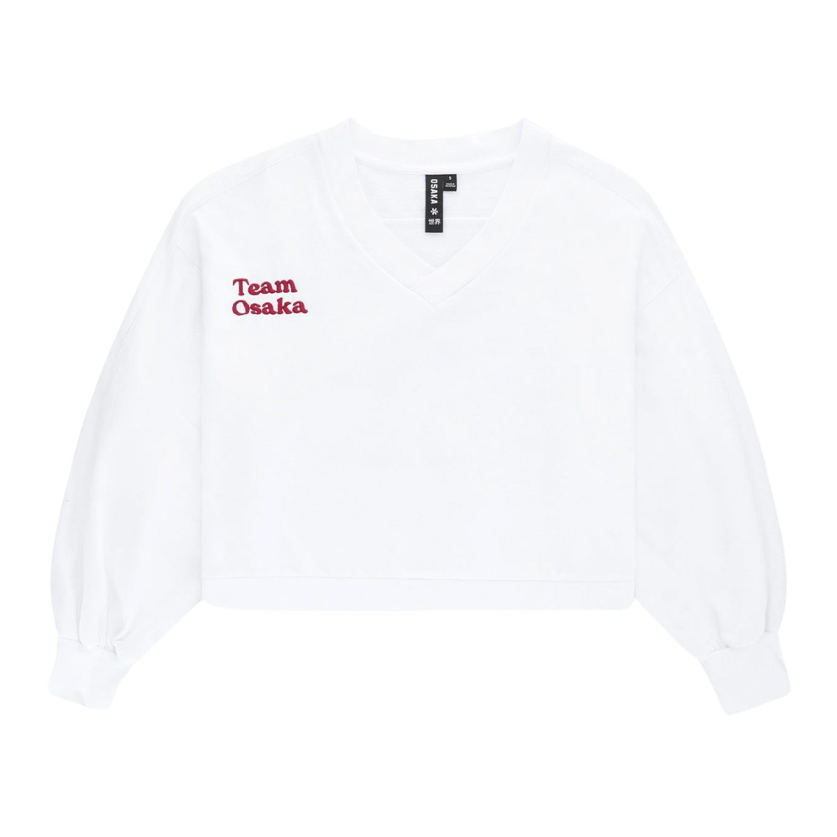 Osaka Women V Neck Cropped Sweater | White