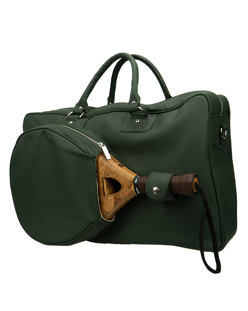 Cork Padel Vintage Leather Handbag Green