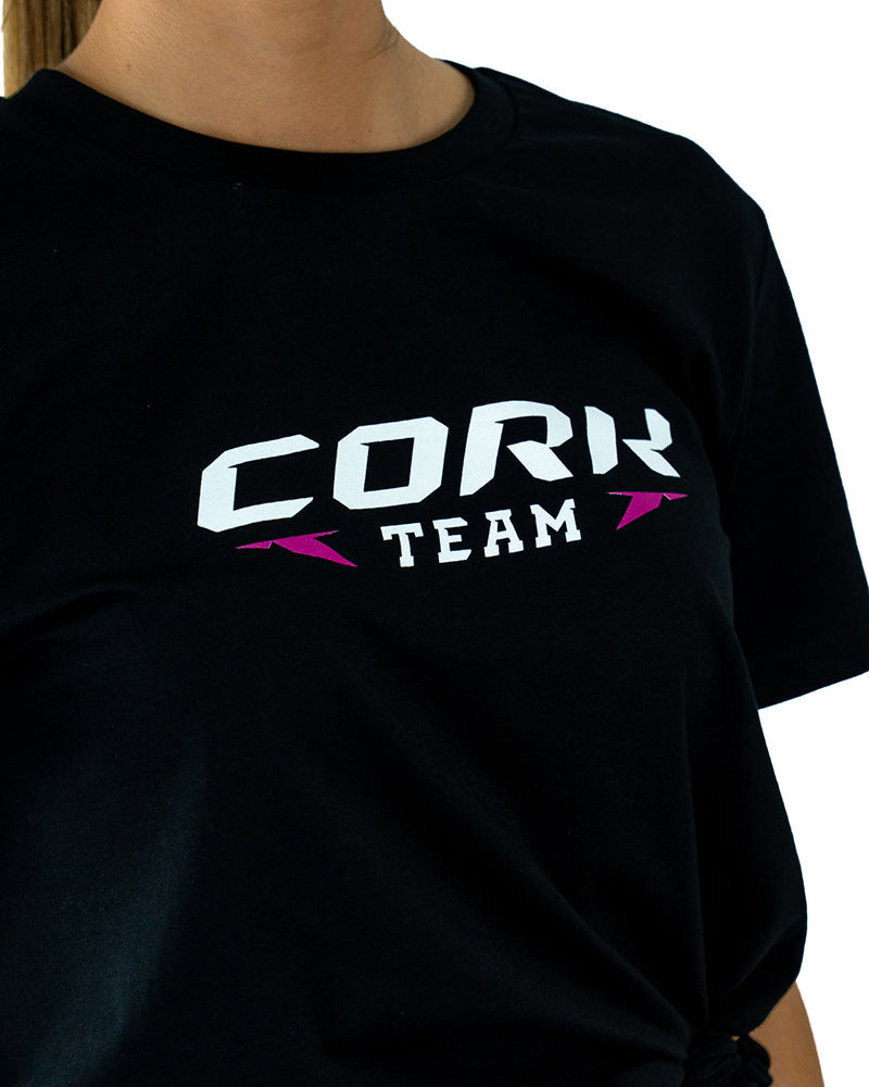 Women's Team T-Shirt Black/Pink