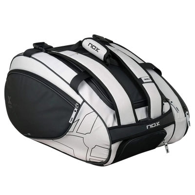 LUXURY MASTER SERIES BLACK/WHITE PADEL RACK BAG-Bag-NOX-Casas Padel
