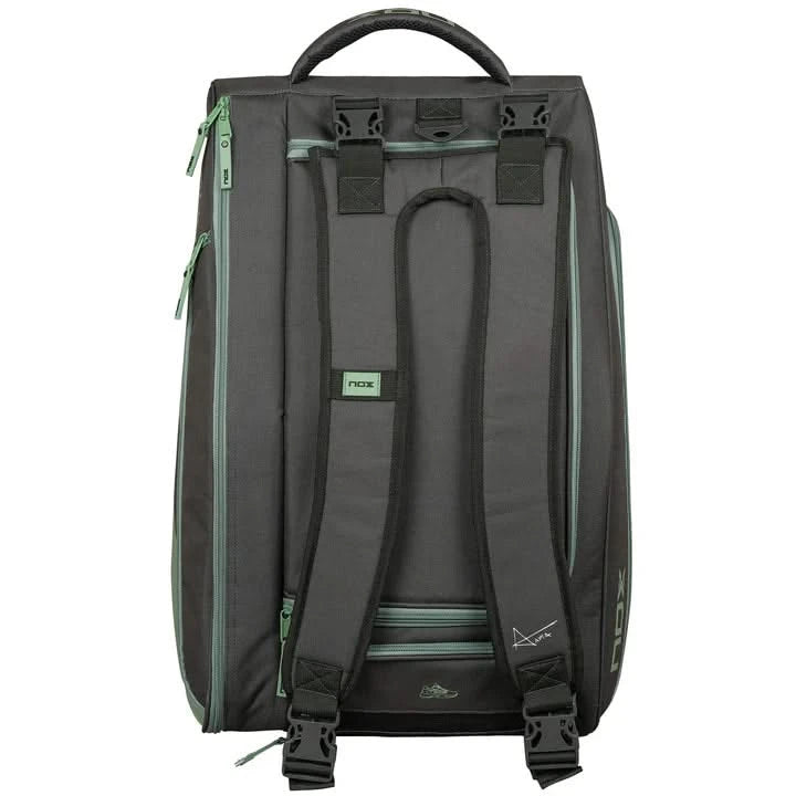 Nox AT10 Competition Trolley Backpack Black/Green Padel Bag