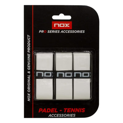 NOX Pro Overgrip White 3 Pack-Overgrip-NOX-Casas Padel