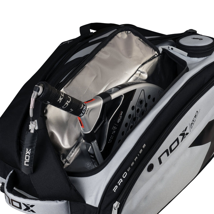 NOX AT10 Competition XL Compact Padel Bag in Grey/Black.