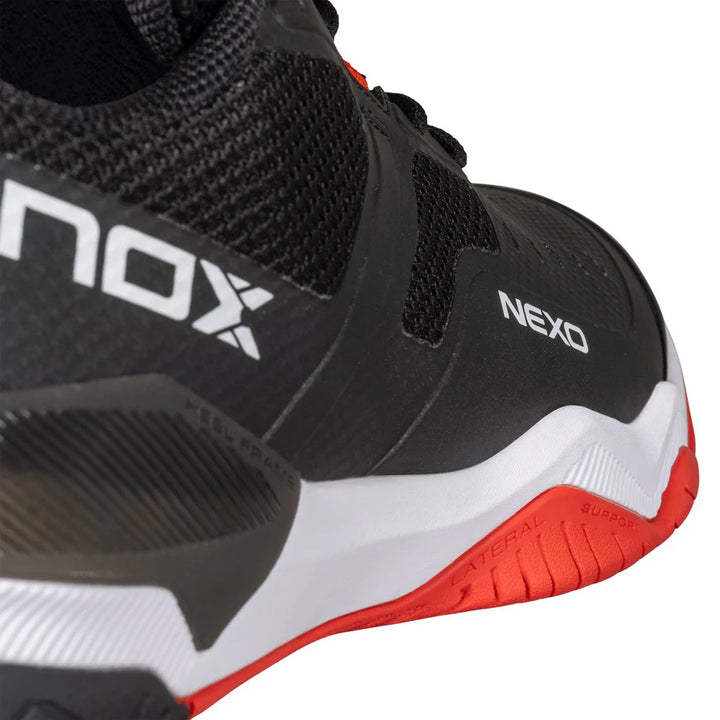 NOX Pickleball  Shoes  LUX NEXO Black/Lava Red