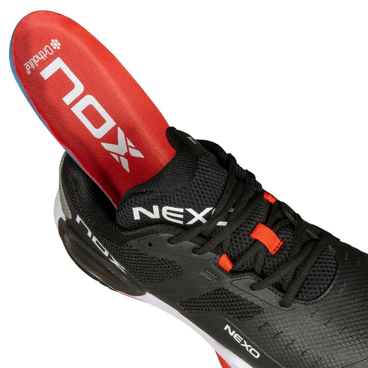 NOX Pickleball  Shoes  LUX NEXO Black/Lava Red