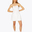 Osaka Women Pleated Tech Dress | White