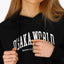 Osaka Women Cropped Hoodie | Black