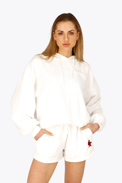 Osaka Women Cropped Hoodie | White
