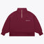 Osaka Women Cropped Half Zip Sweater | Cherry Lacquer
