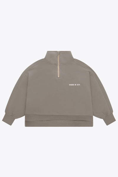 Osaka Women Cropped Half Zip Sweater | Cloudburst