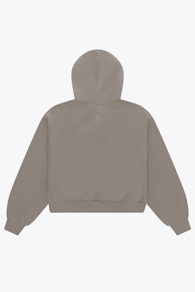 Osaka Women Cropped Full Zip Hoodie | Cloudburst