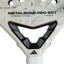 Close-up of a metalbone adidas paddlewith 'Metalbone Pro-EDT' branding on a white background.