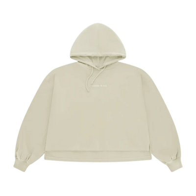 Osaka Women Cropped Hoodie - Logo | Warm Grey