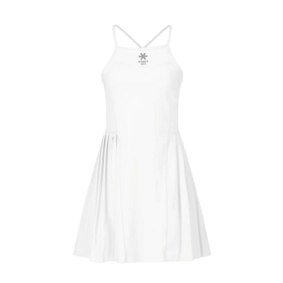 Osaka Women Pleated Tech Dress | White