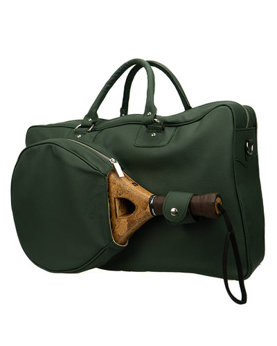 Cork Padel Vintage Leather Handbag Green