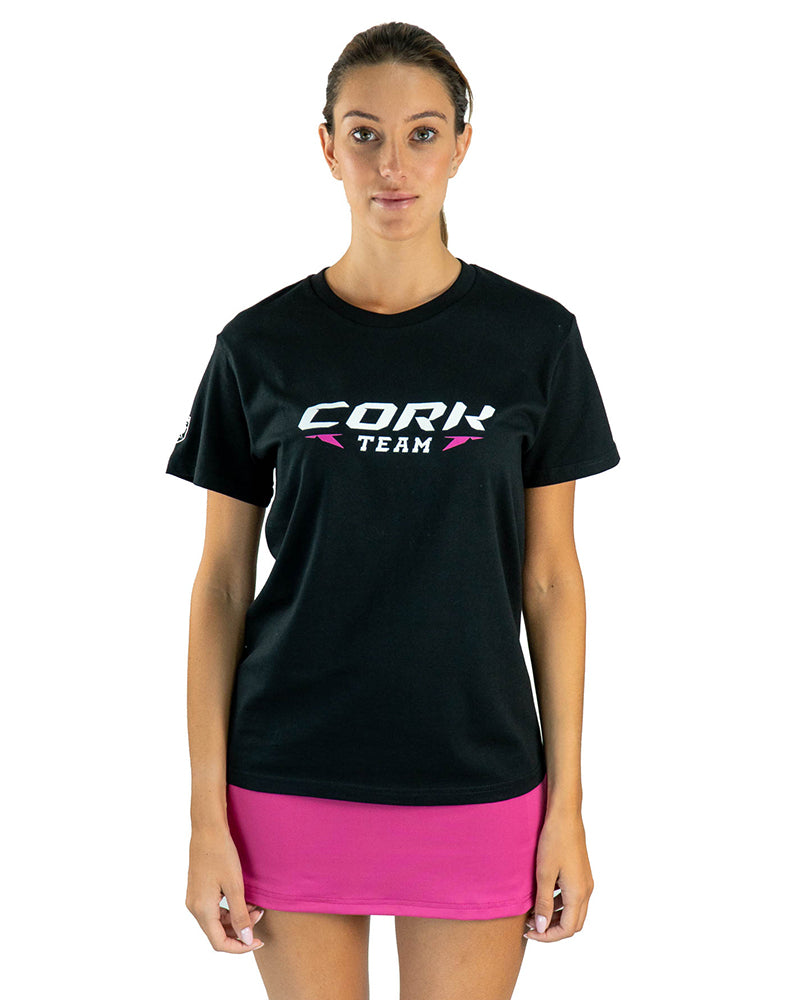 Women's Team T-Shirt Black/Pink