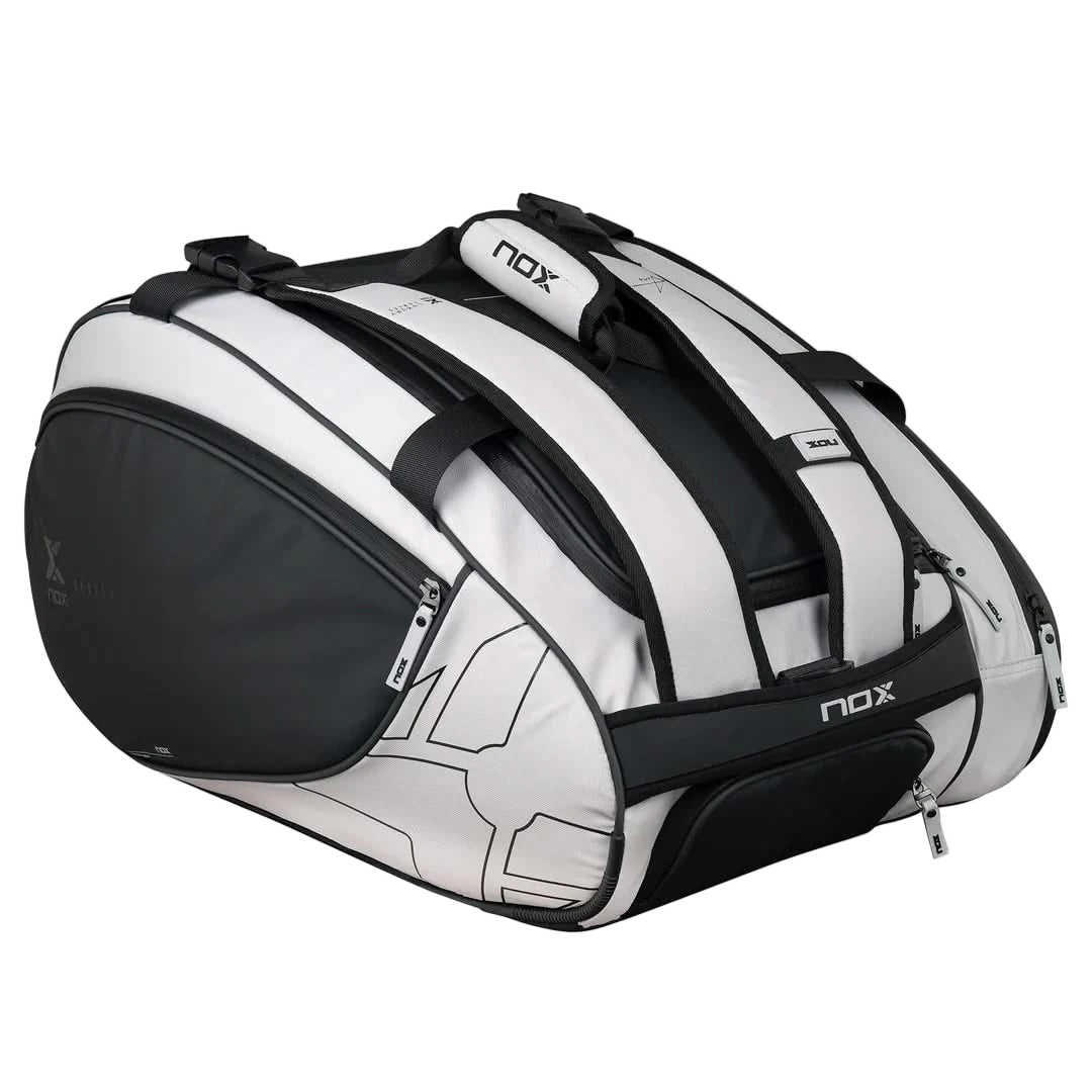 LUXURY MASTER SERIES BLACK/WHITE PADEL RACK BAG-Bag-NOX-Casas Padel