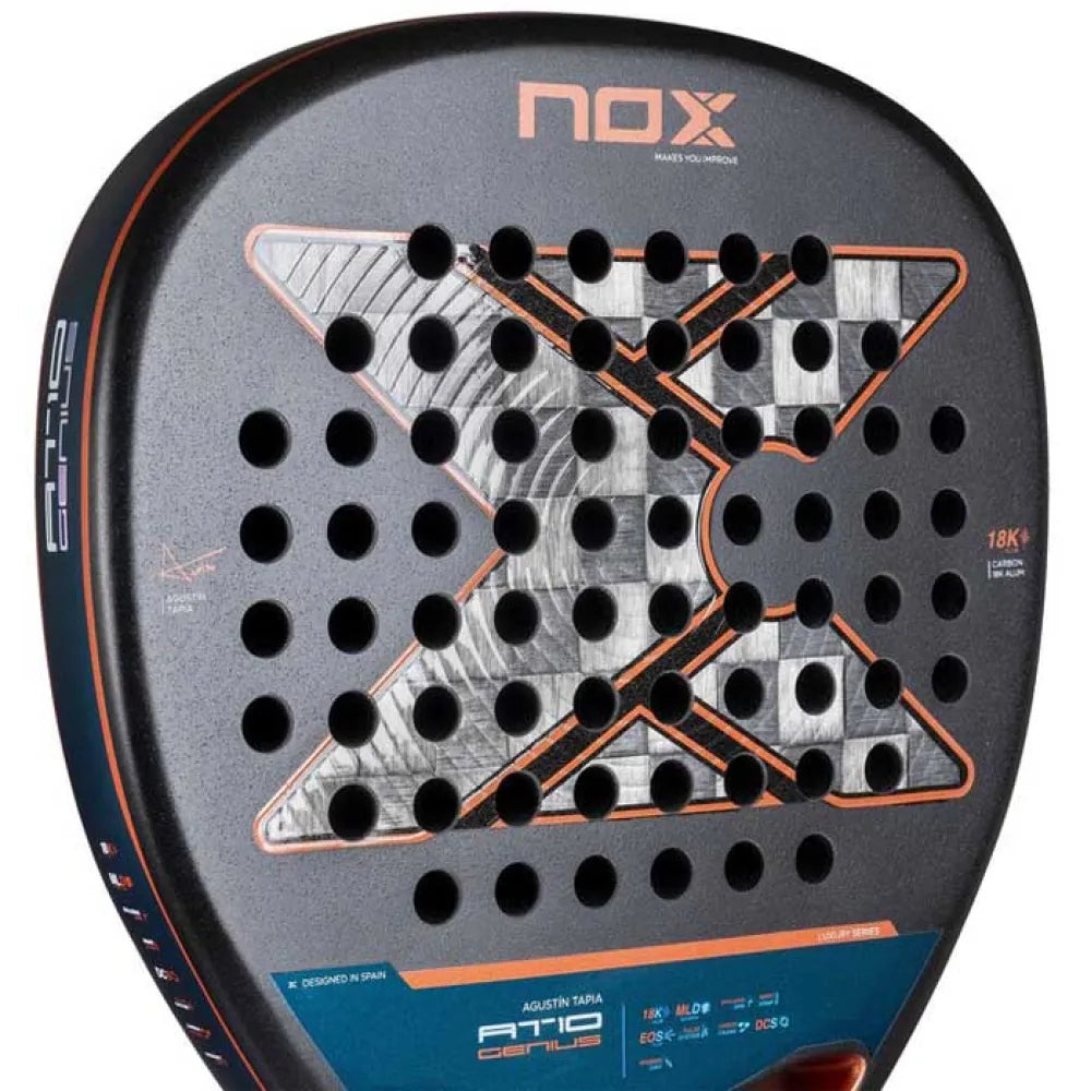 NOX AT10 Genius Attack 18K Padel Racket 2025 ( Agustin Tapia )
