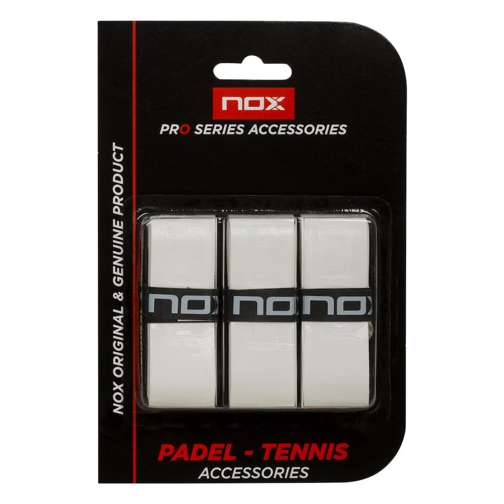 NOX Pro Overgrip White 3 Pack-Overgrip-NOX-Casas Padel